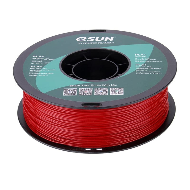 eSUN PLA PRO (PLA+) 3D Printer Filament, Dimensional Accuracy +/- 0.03 mm, 1kg, Plastic Spool, 1.75mm, Fire Engine Red, (Pantone 199C) - Image 2